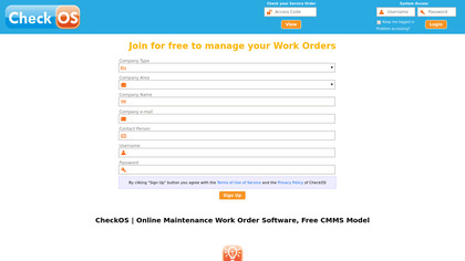 CheckOS Free Work Order Software image