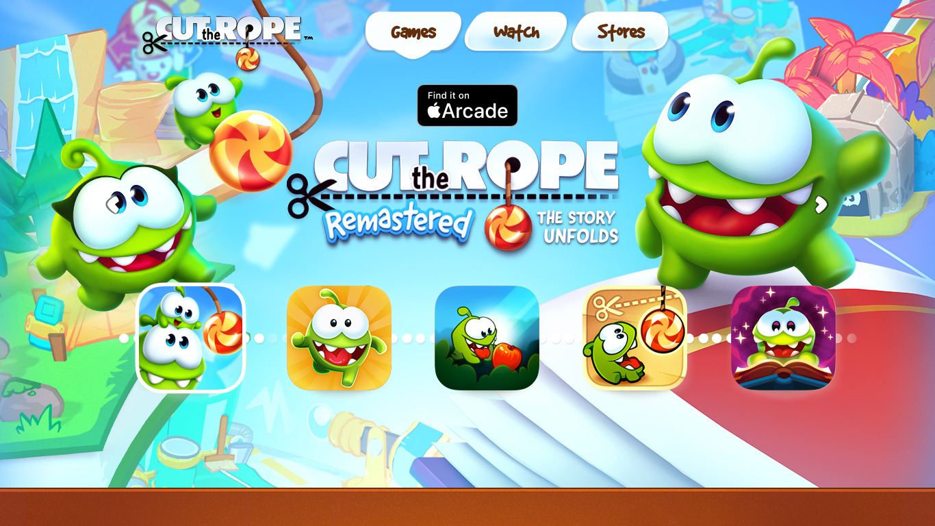 Cut the Rope Landing page