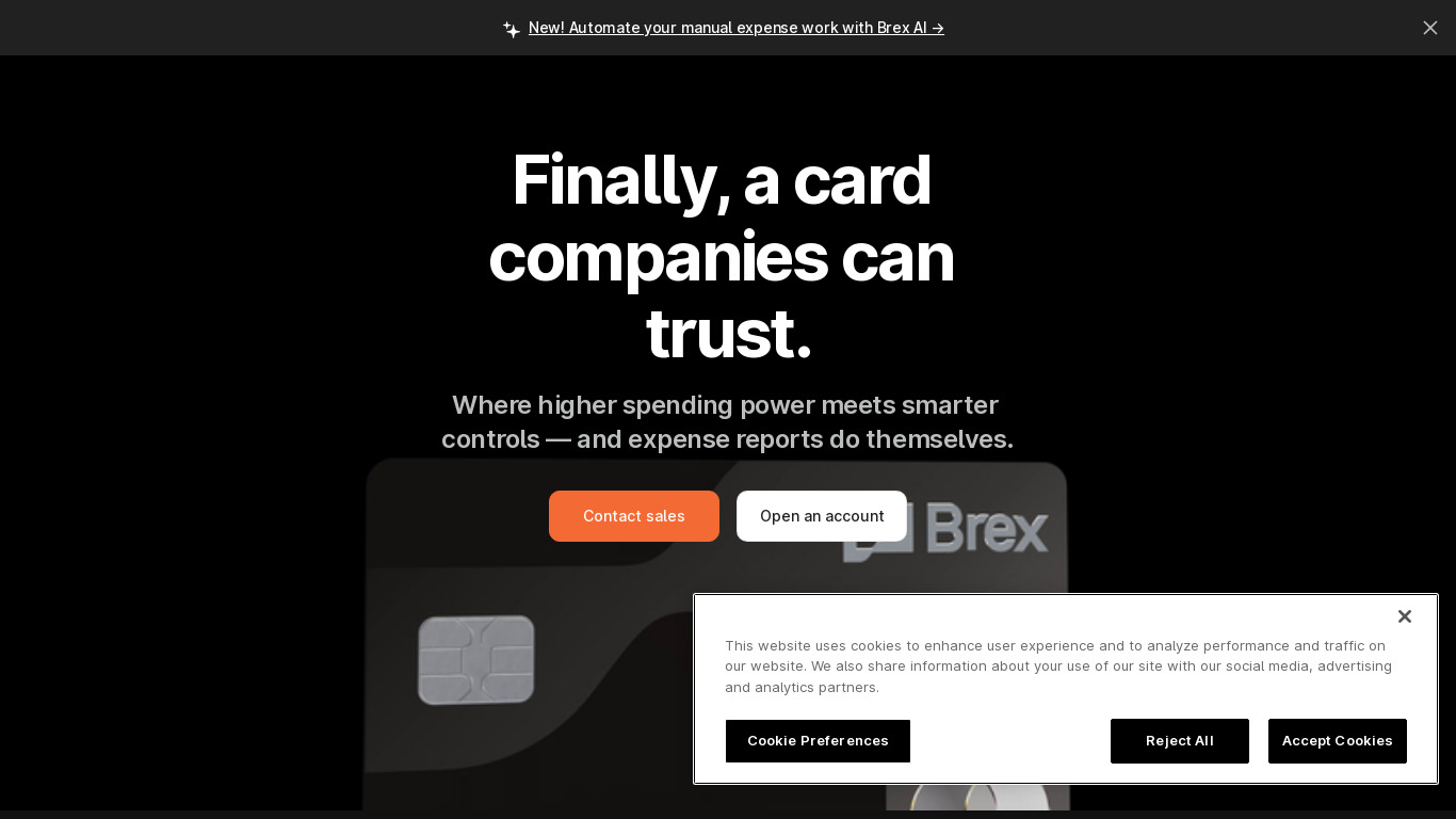 Brex for Life Sciences Landing page