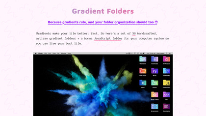una.im Gradient Folders screenshot