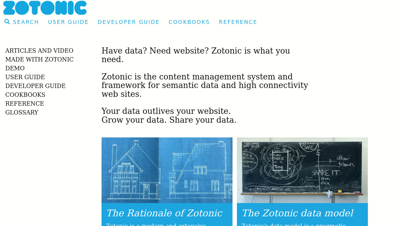 Zotonic Landing page
