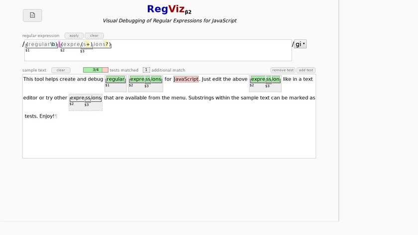 RegViz Landing Page