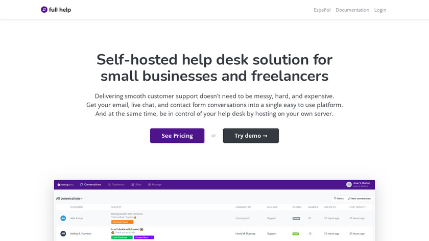 Full Help Landing Page