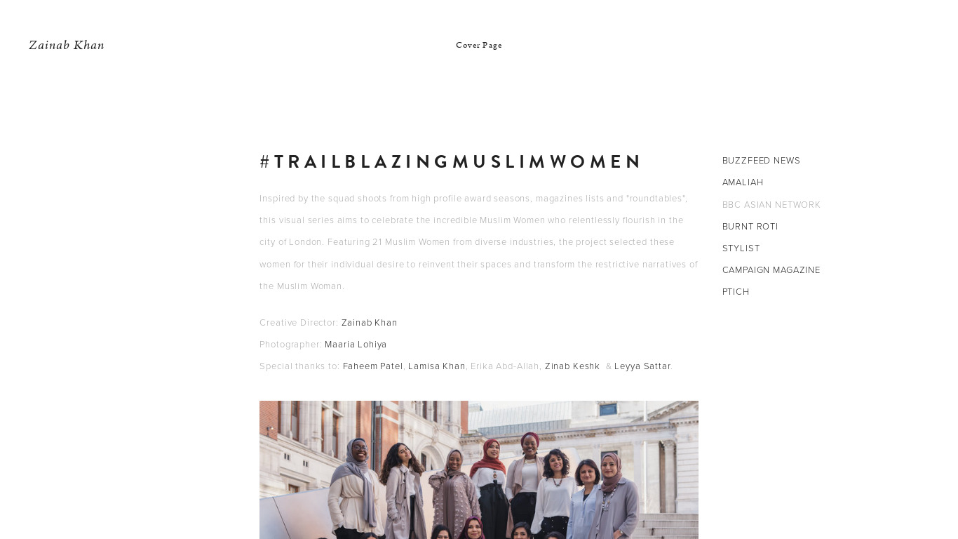 #trailblazingMuslimWomen Landing page