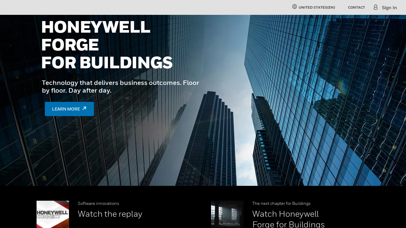 Honeywell Instant Alert Landing page