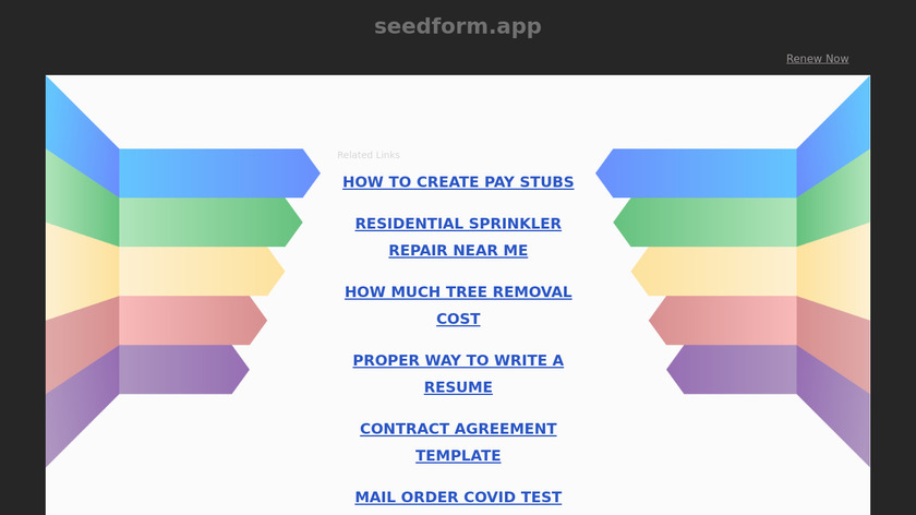 Seedform Landing Page