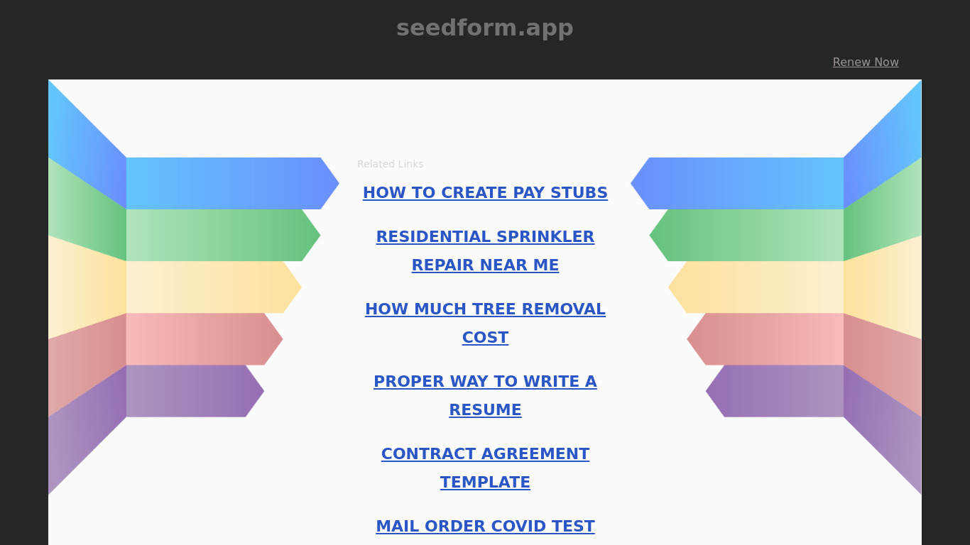 Seedform Landing page
