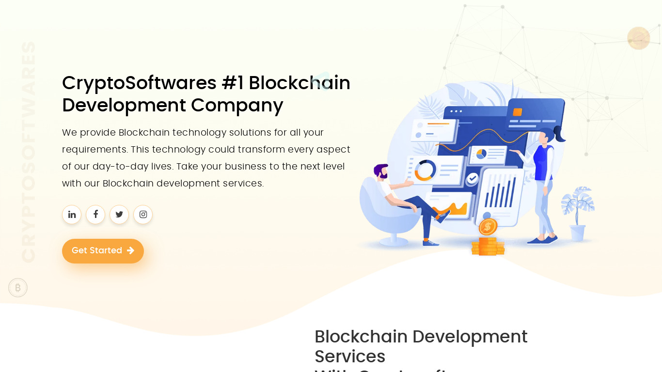 CryptoSoftwares.com Landing page