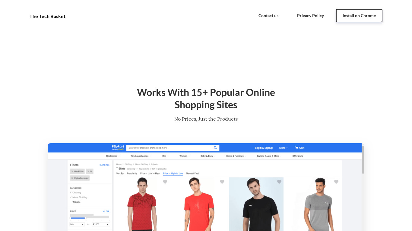 Shop With Family Landing page