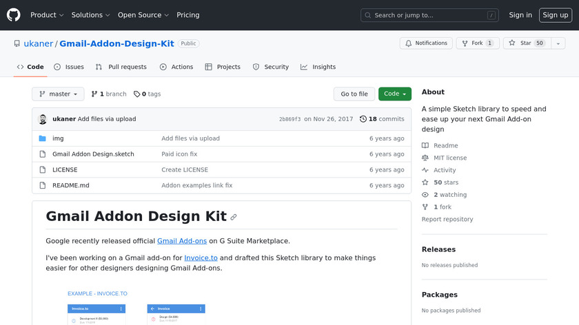 Gmail Add-on Design Kit Landing Page