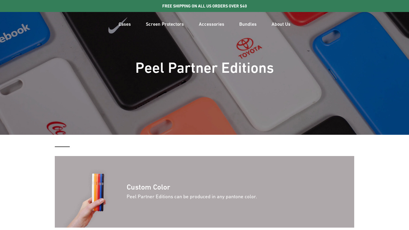 Peel Partner Editions Landing page