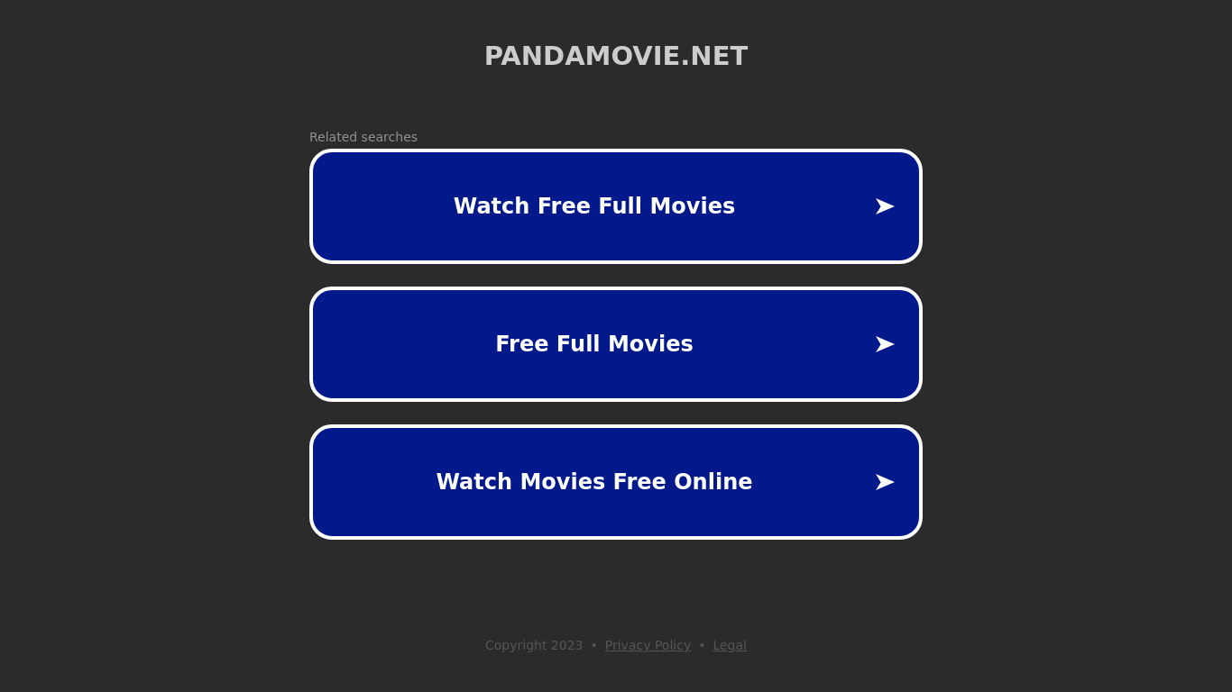 PandaMovie.Net Landing page