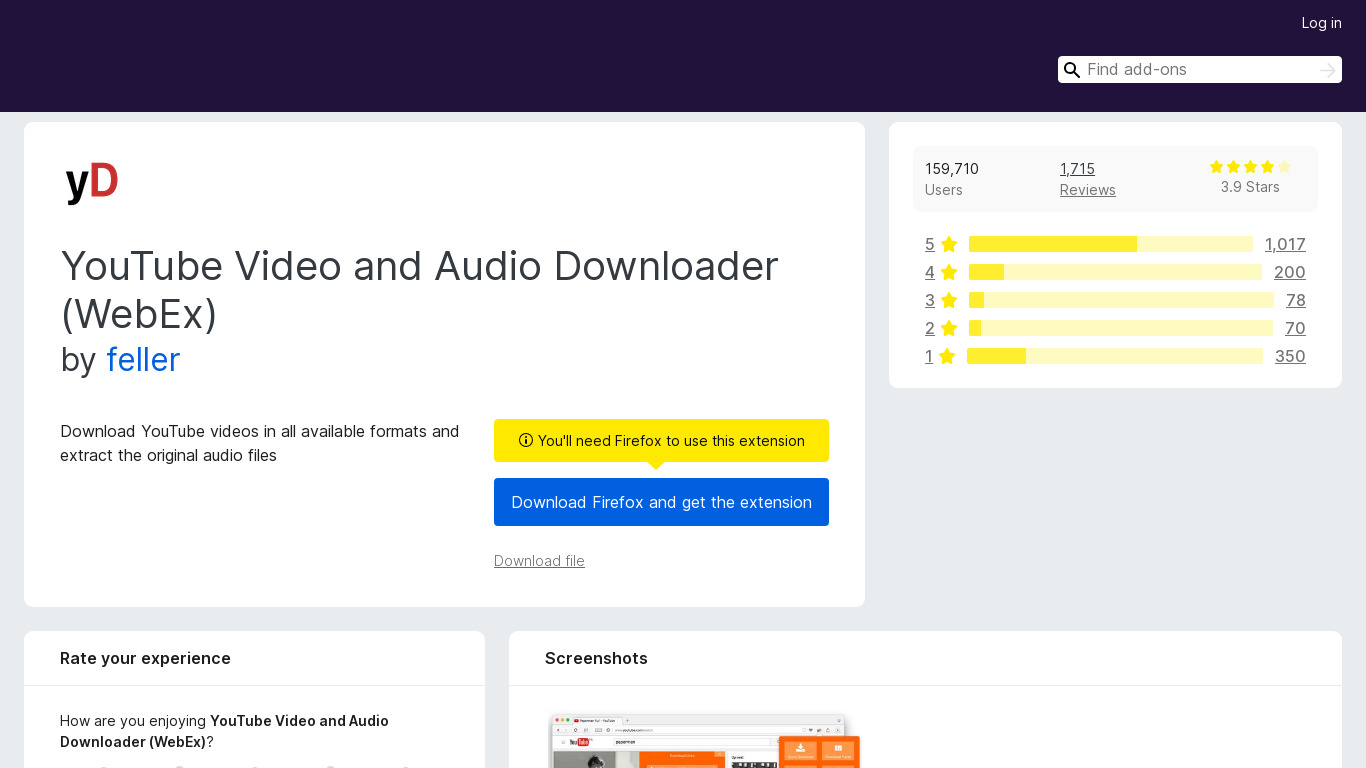 Youtube Video and Audio Downloader Landing page