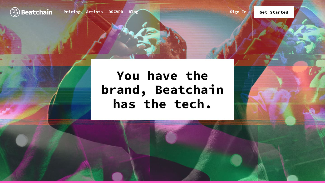 Beatchain Landing page