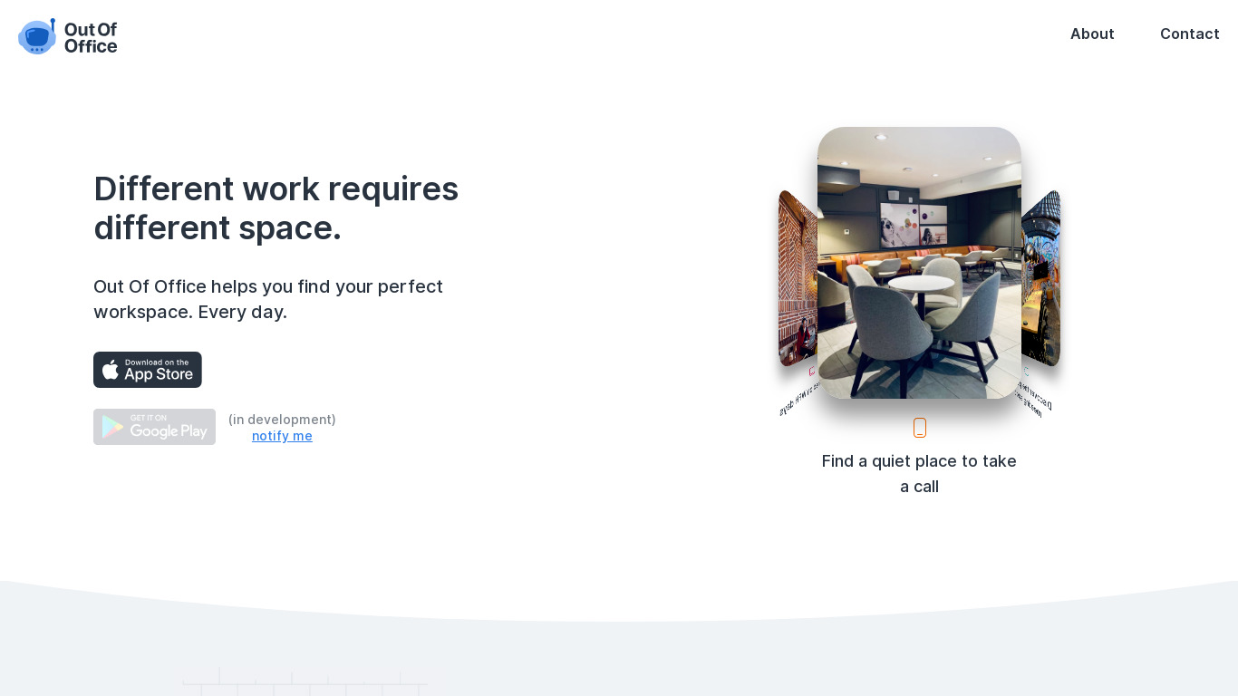 Out Of Office Landing page