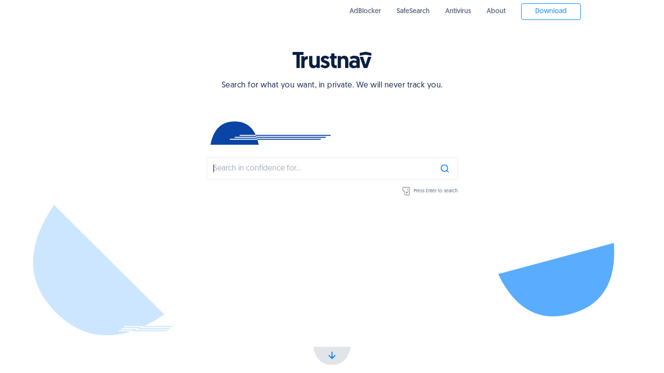 Trustnav Security Suite Landing page