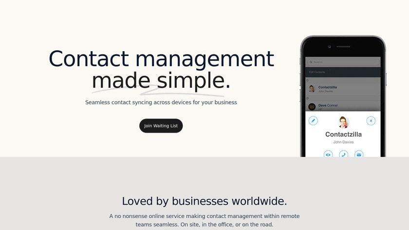 Contactzilla Landing Page