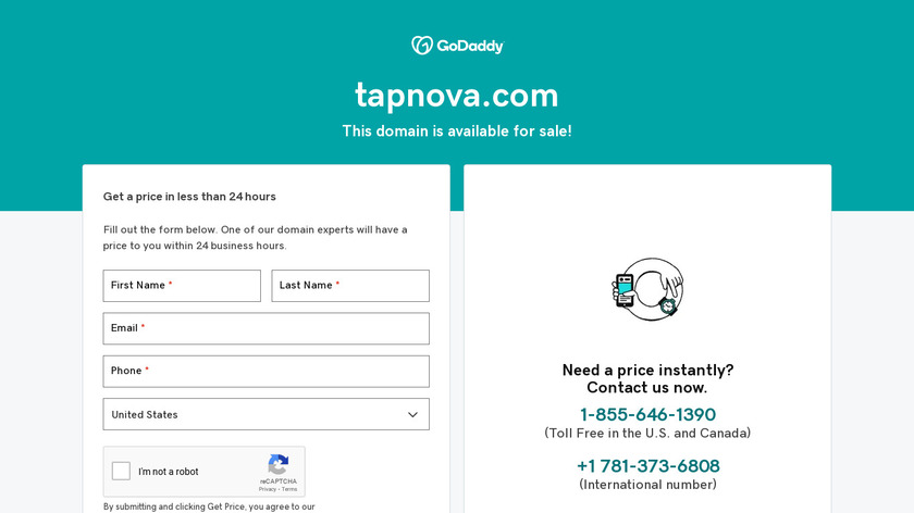 TapNova Landing Page