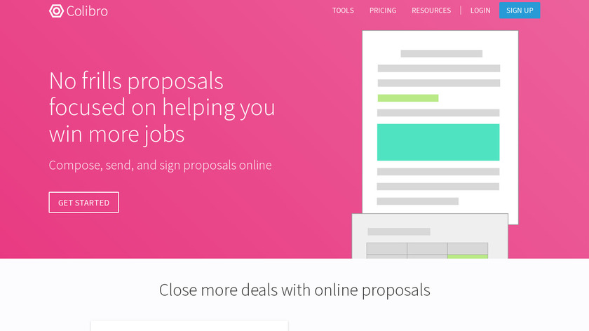 Colibro Proposals Landing Page