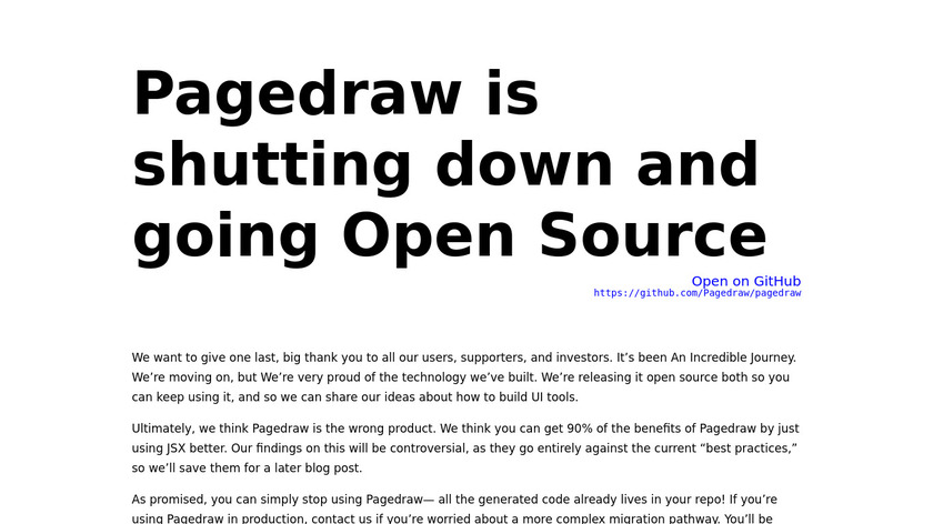 Pagedraw - Beta release Landing Page
