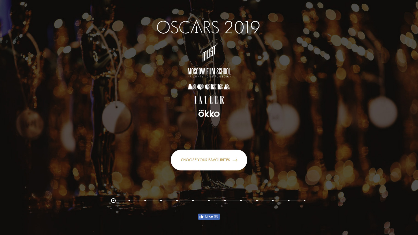Must: Oscars Predictions Landing page