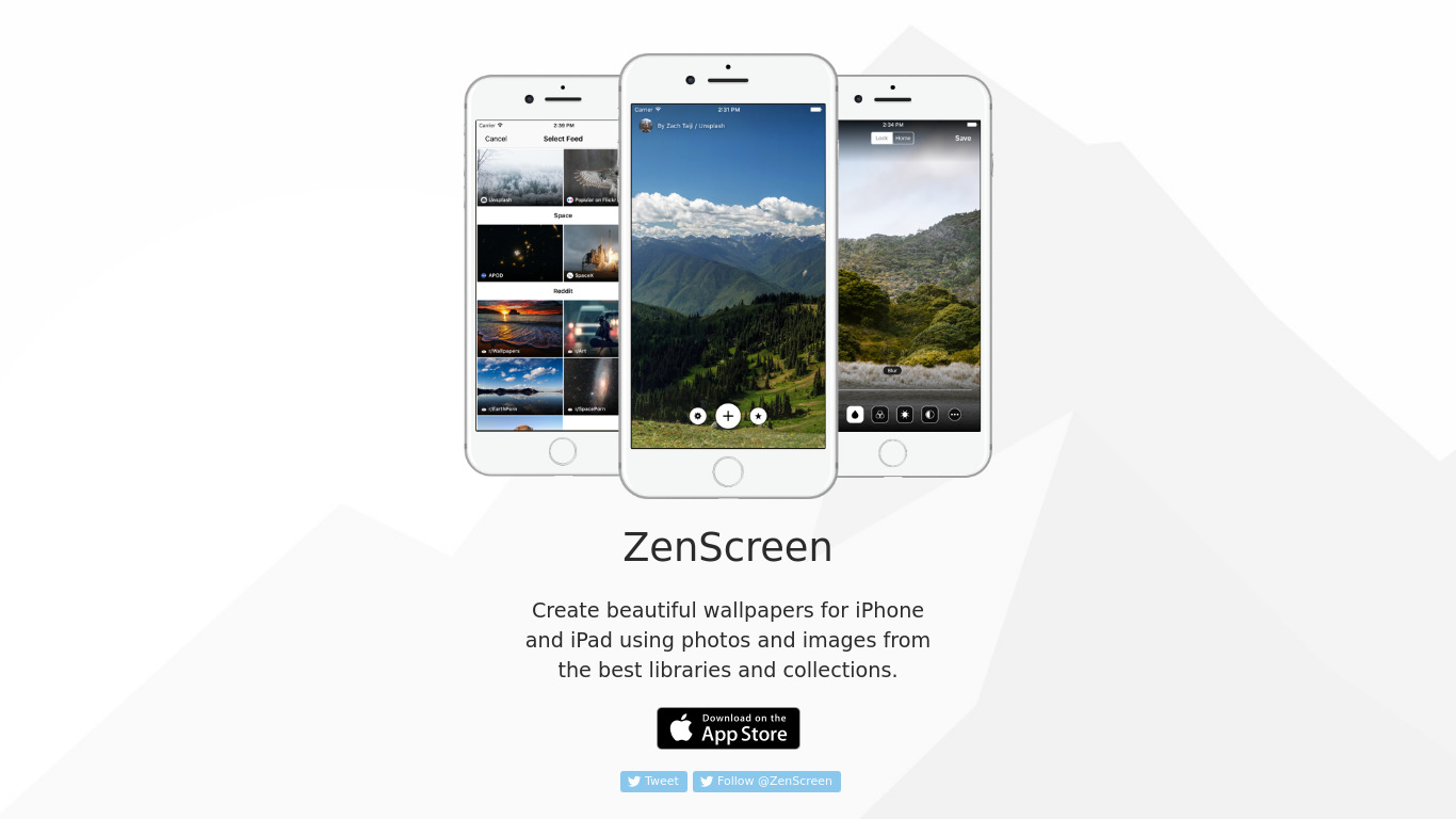 ZenScreen Landing page