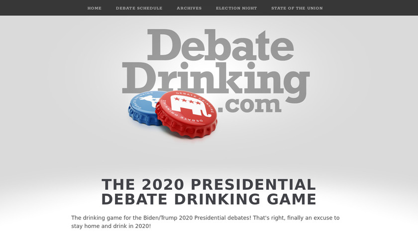 Debate Drinking Landing Page