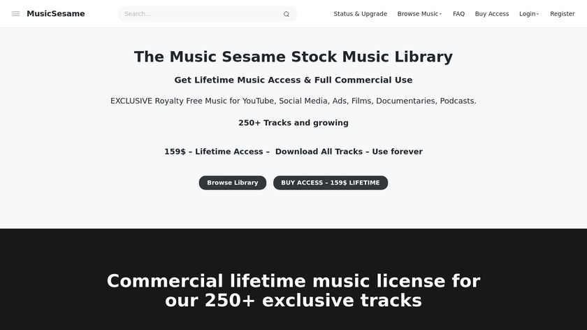 Musicsesame Landing Page