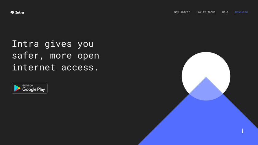 Intra by Alphabet Landing Page
