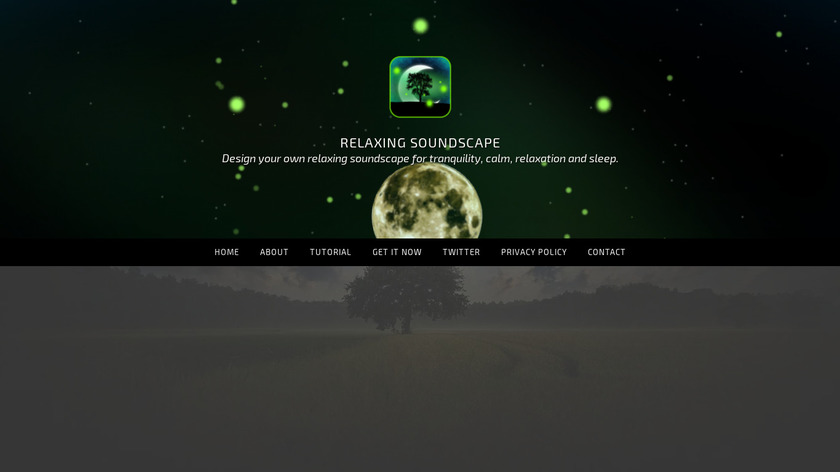 Relaxing Soundscape Landing Page