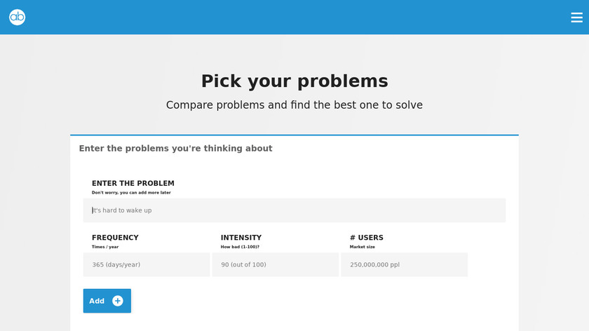 Problem Analyzer Landing Page