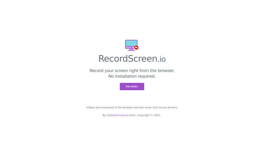 RecordScreen.io Landing Page