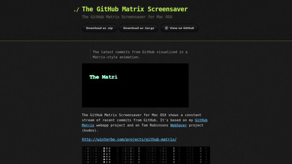 The GitHub Matrix Screensaver image
