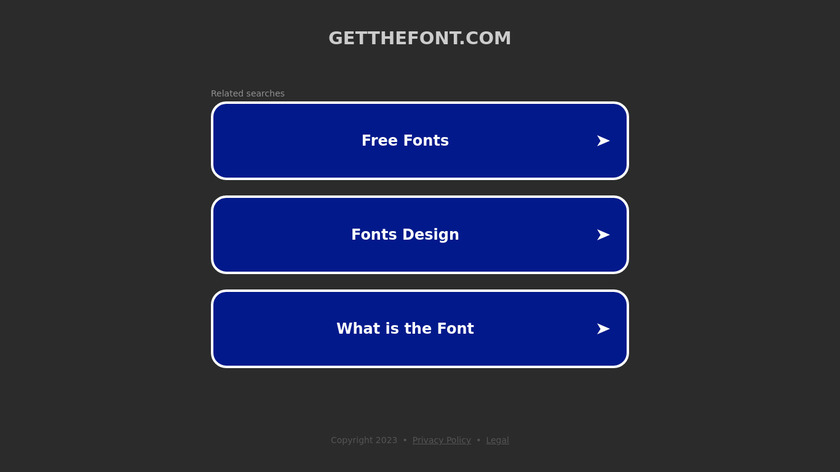Get The Font Landing Page