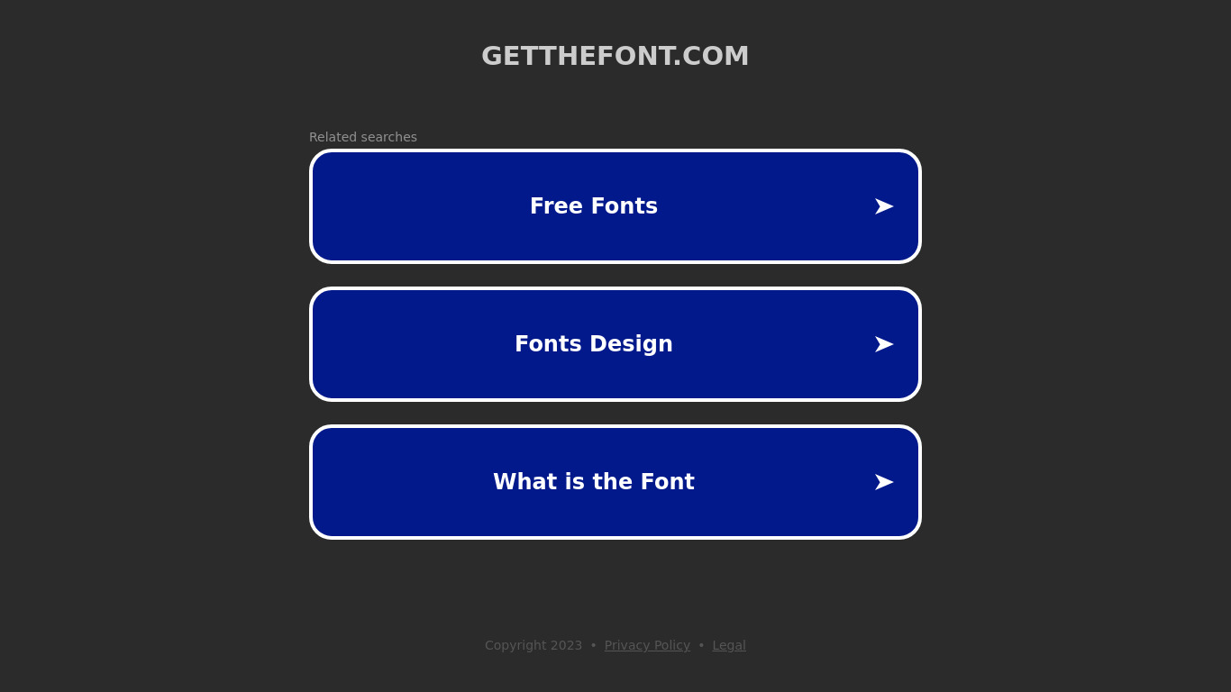Get The Font Landing page