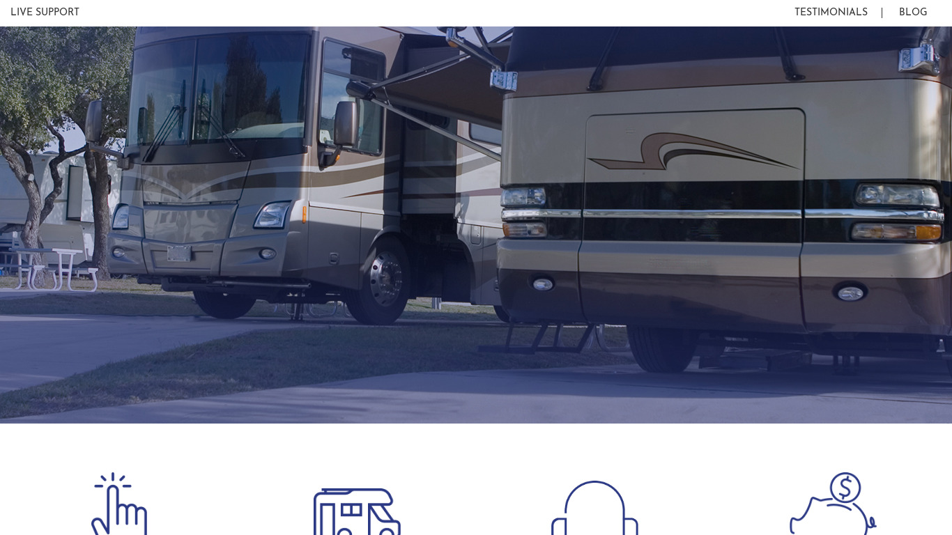 Astra Campground Manager Landing page