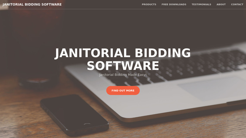 Janitorial Bidding Software Landing Page