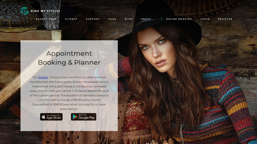 Ring My Stylist Landing Page
