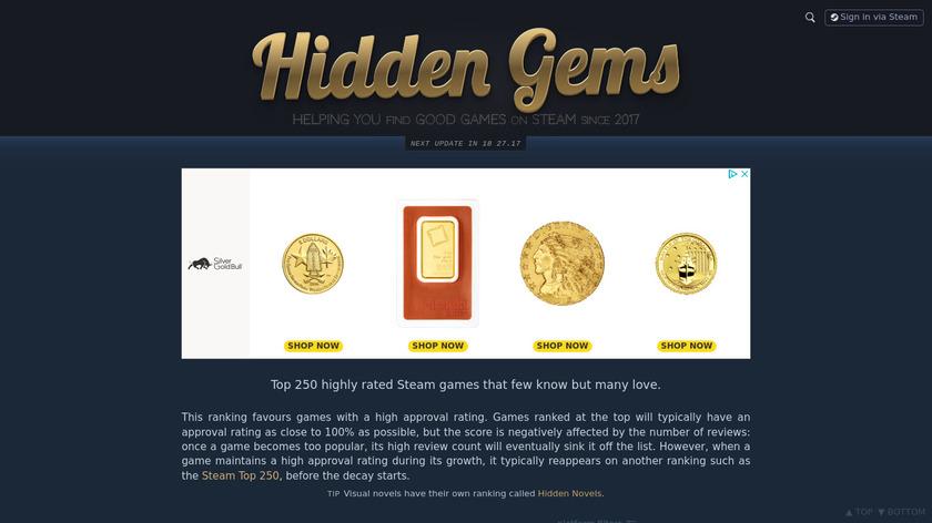Hidden Gems Landing Page