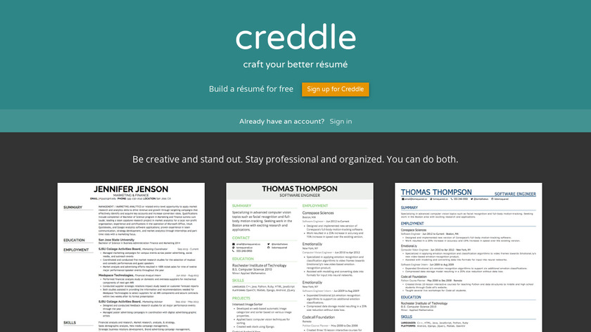 Creddle Landing Page