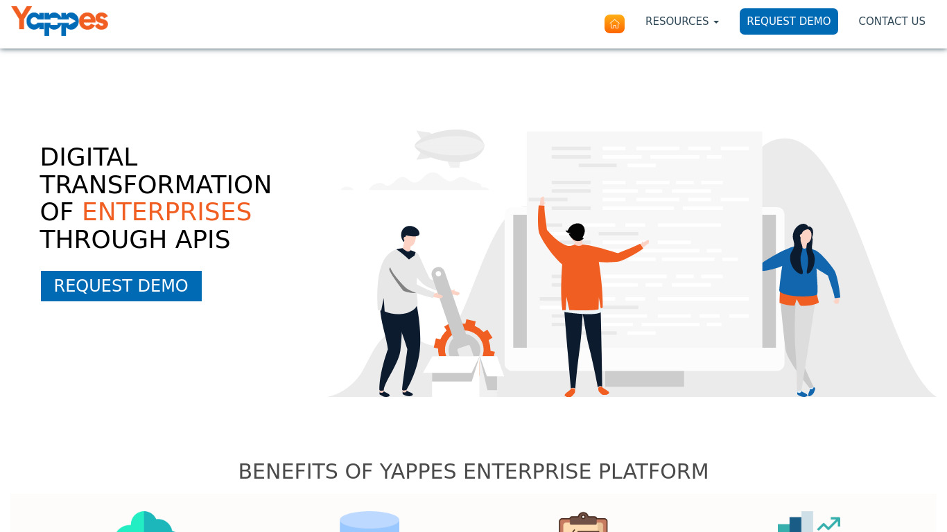 Yappes Landing page