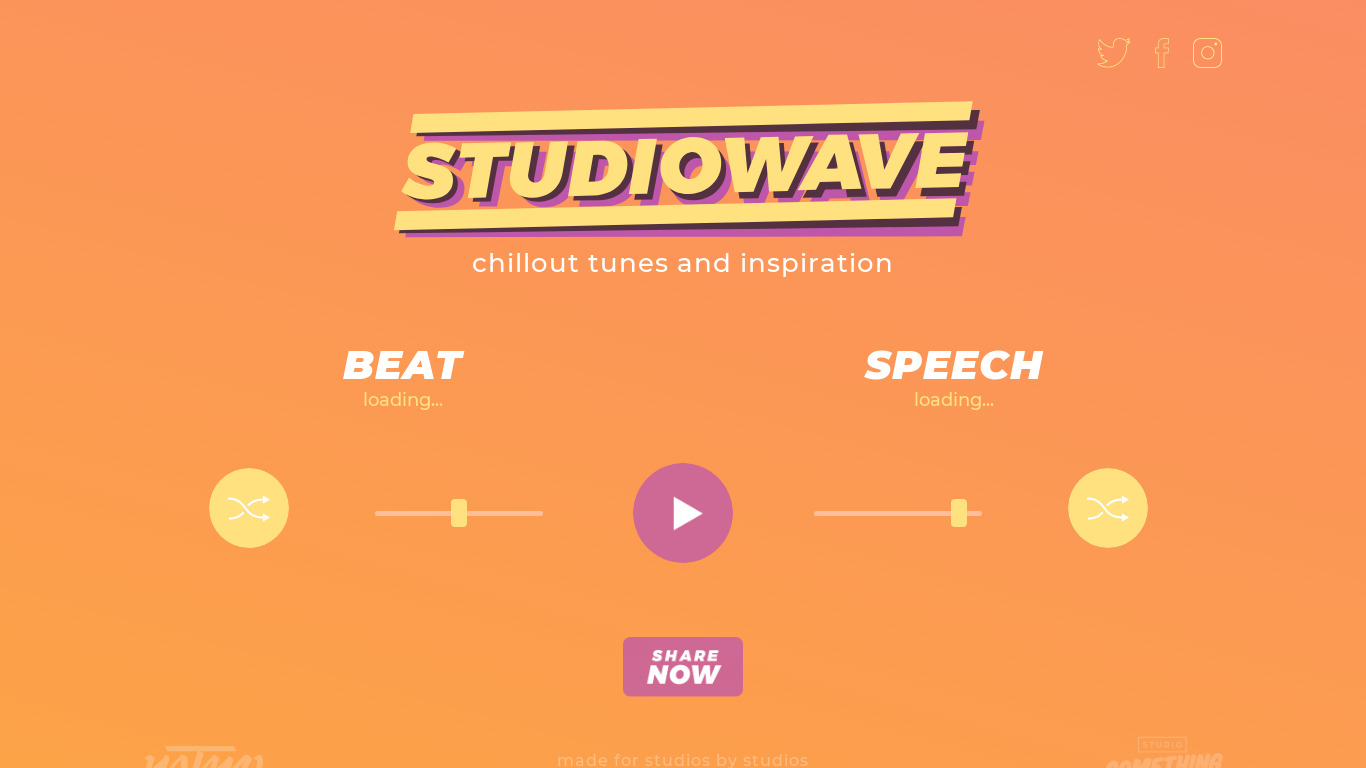Studiowave Landing page