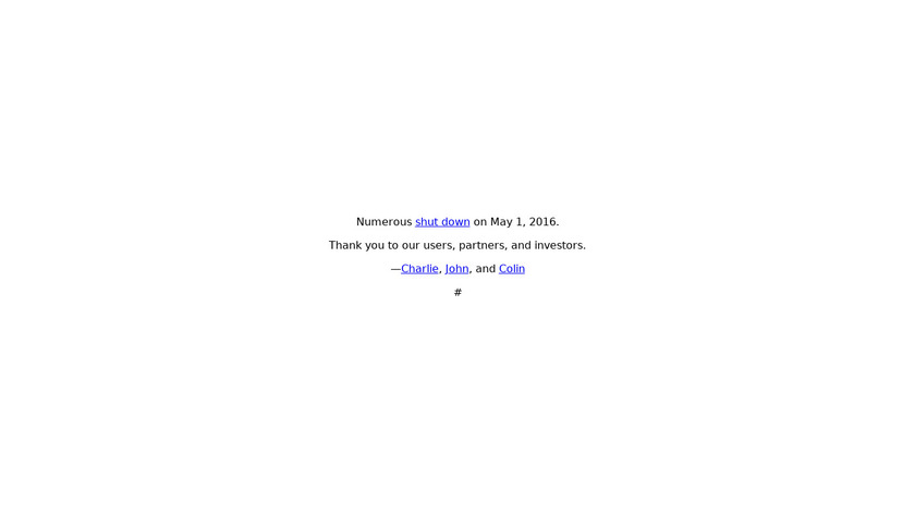 Numerous Landing Page