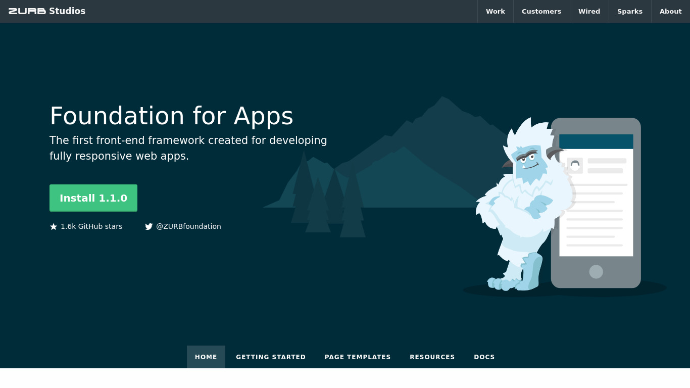 Foundation for Apps Landing page