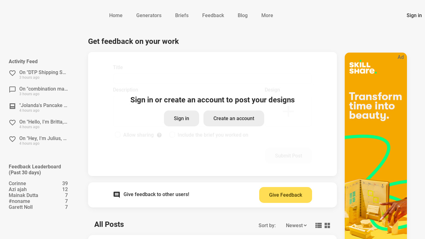 FakeClients Feedback Landing page