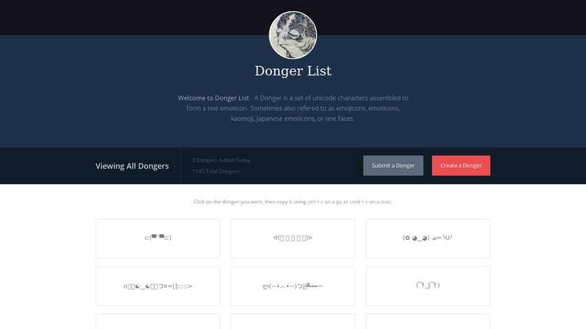 dongerlist.com Donger List Landing Page