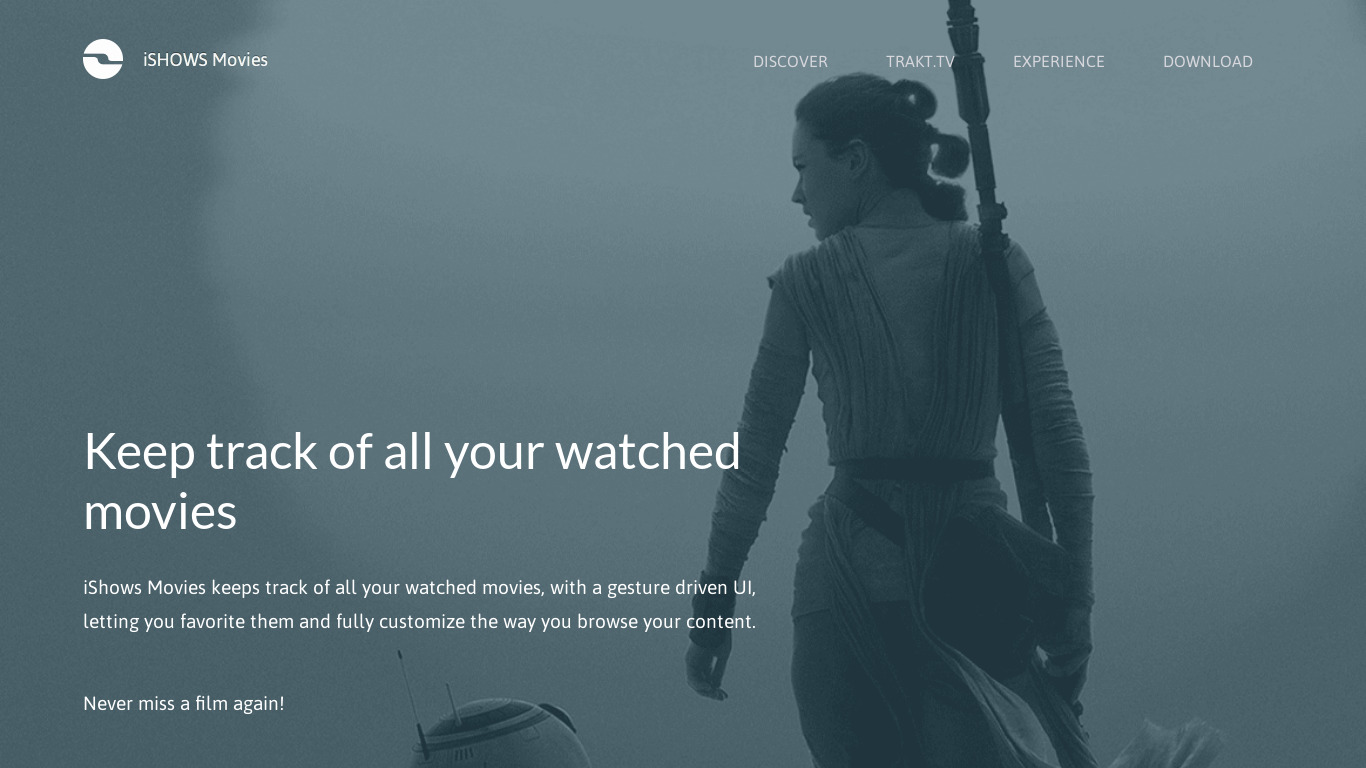 iShows Movies Landing page