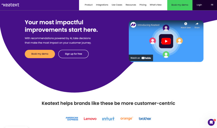 Keatext Landing Page