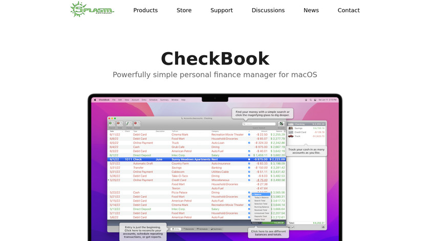 CheckBook Landing Page