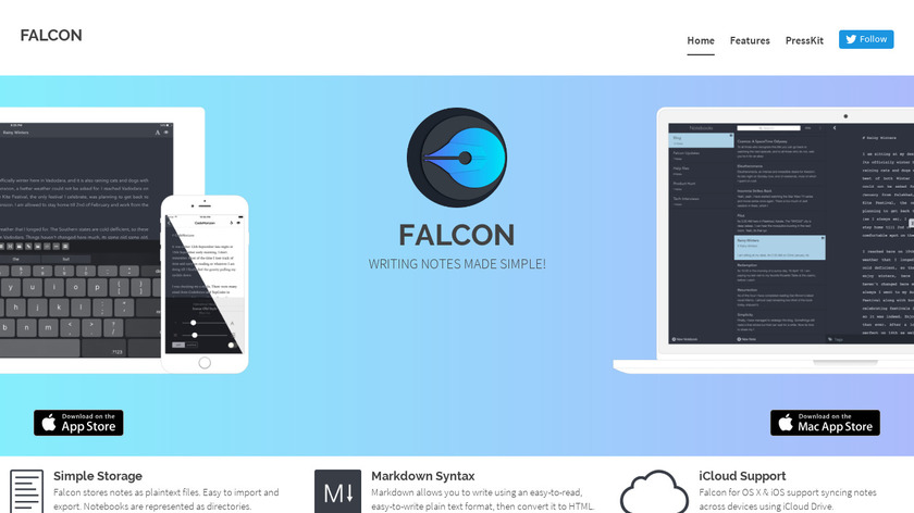 Falcon for iOS Landing Page